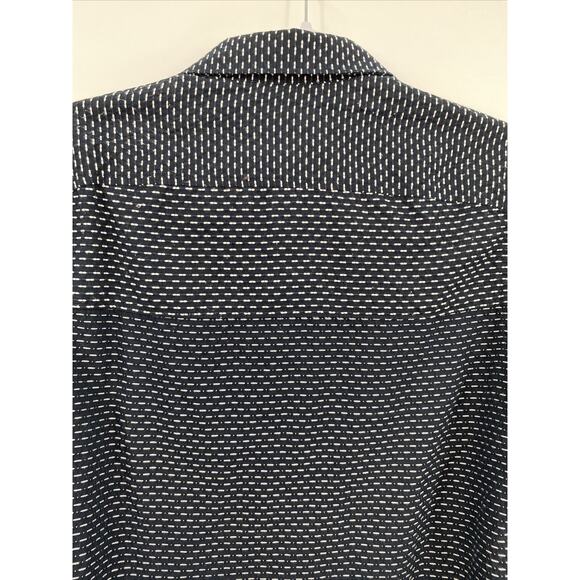 Original Penguin Mens Collared Long Sleeve Button Down AOP Shirt Blue Size S - Picture 9 of 10